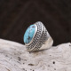 Bague en argent et turquoise