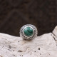 Bague en argent et malachite