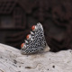 Bague en argent et corail