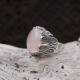 Bague en argent et quartz rose