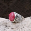 Bague en argent et racine de Rubis