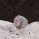 Bague en argent et calcédoine rose