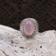 Bague en argent et calcédoine rose