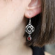 Boucles d'oreilles en argent et Rubis