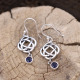 Boucles d'oreilles en argent et Saphir