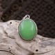 Pendentif en argent et jade vert