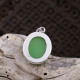 Pendentif en argent et jade vert