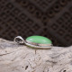 Pendentif en argent et jade vert