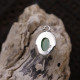 Pendentif en argent et jade vert