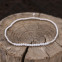 Bracelet perles argent et onyx blanc