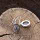 Boucles d'oreilles en argent et quartz rutile