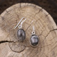 Boucles d'oreilles en argent et quartz rutile