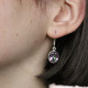 Boucles d'oreilles en argent et topaze mystique