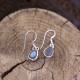 Boucles d'oreilles en argent et labradorite