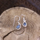 Boucles d'oreilles en argent et labradorite