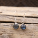 Boucles d'oreilles en argent et labradorite