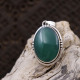 Pendentif en argent et agate verte