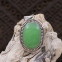 Pendentif en argent et jade vert
