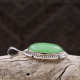 Pendentif en argent et jade vert