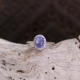 Bague d'exception en argent avec zirconiums et tanzanite