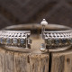 Bracelet rigide en argent et labradorite