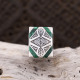 Bague en argent et malachite