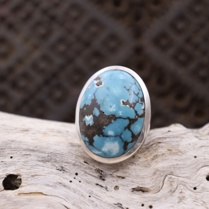 Bague en argent et turquoise