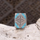 Bague en argent et turquoise