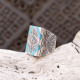 Bague en argent et turquoise