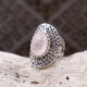 Bague en argent et quartz rose