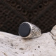 Bague en argent et onyx