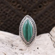 Bague en argent et malachite