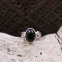 Bague en argent et onyx