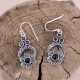 Boucles d'oreilles en argent et onyx