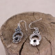 Boucles d'oreilles en argent et onyx