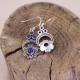 Boucles d'oreilles en argent et lapis lazuli