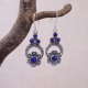 Boucles d'oreilles en argent et lapis lazuli