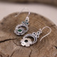 Boucles d'oreilles en argent et agate verte