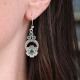 Boucles d'oreilles en argent et agate verte