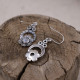 Boucles d'oreilles en argent et pierre de lune