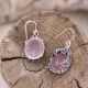 Boucles d'oreilles en argent et quartz rose