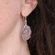 Boucles d'oreilles en argent et quartz rose