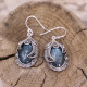 Boucles d'oreilles en argent et labradorite