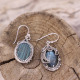 Boucles d'oreilles en argent et labradorite