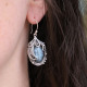 Boucles d'oreilles en argent et labradorite