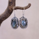 Boucles d'oreilles en argent et labradorite