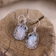 Boucles d'oreilles en argent et pierre de lune