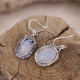 Boucles d'oreilles en argent et pierre de lune