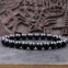 Bracelet pierre onyx - 10mm