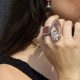 Bague en argent et agate crazy lace